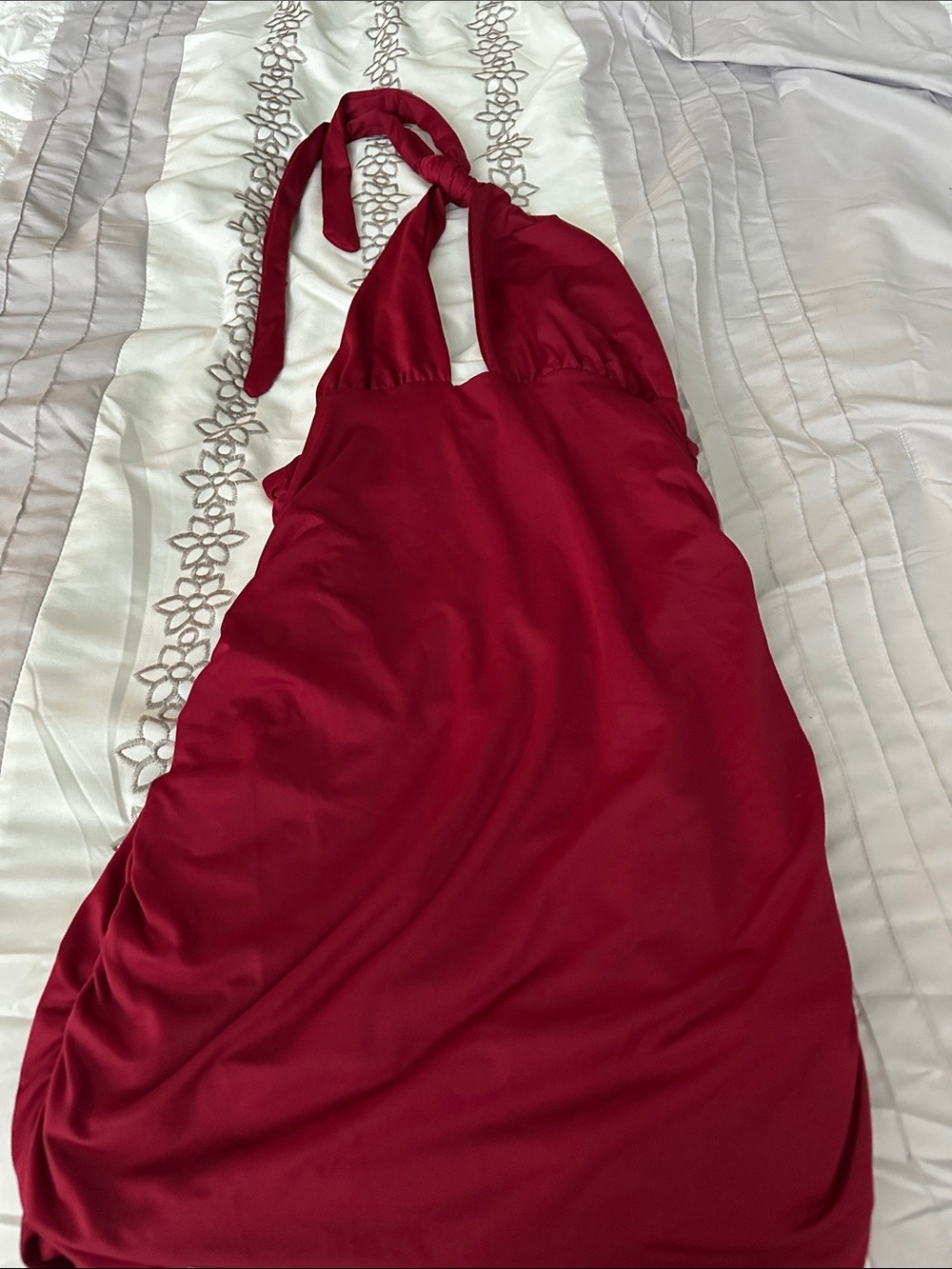 SHEIN Red Halter Neck Slip Dress